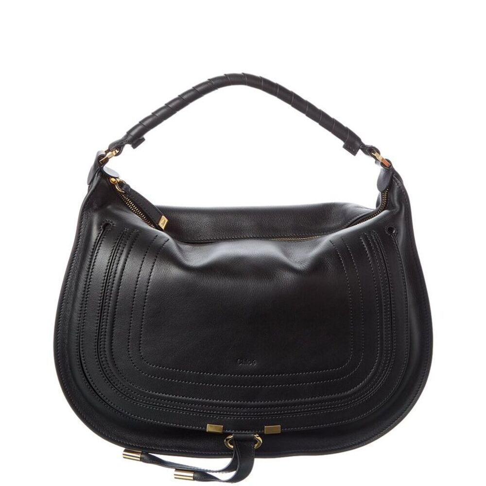 Chloé Marcie Leather Hobo Bag, Black